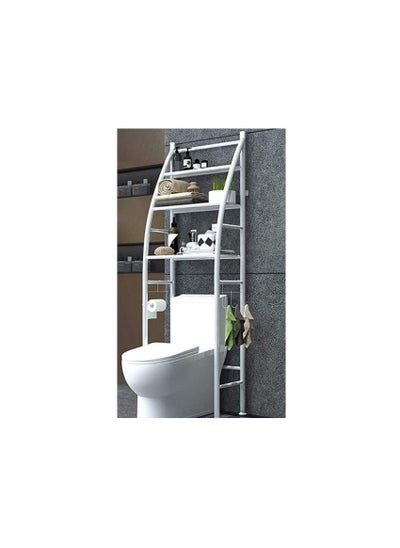 Buy 3 Tier Bathroom Laundry Washing Machine Shelf Rack White in UAE