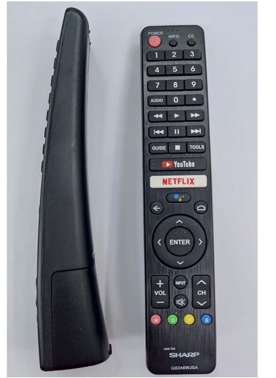 اشتري Remote Control For Sharp Netflix LCD TV Remote Control With Google Search & YouTube Keys في الامارات