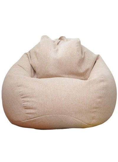 اشتري Stuffed Bean Bag Cover Plush Toy Storage Clothes Organizer Seat Floor Foldable Linen Chair Sofa Cover في السعودية