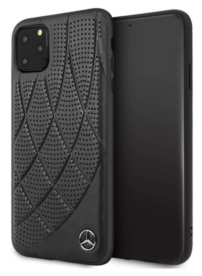 Buy Mercedes-Benz Hard Case Quilted Perforated Leather For iPhone 12 Pro Max - Black in Egypt