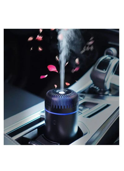 Buy Car Diffuser USB Mini Humidifier Ultrasonic Essential Oil Cool Mist Air Freshener Car Office Bedroom Home Black in UAE