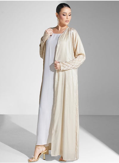 Buy Embellished Open Front Abaya in Saudi Arabia