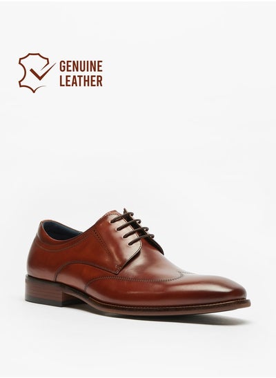 اشتري Men Solid Lace Up Derby Shoes في السعودية