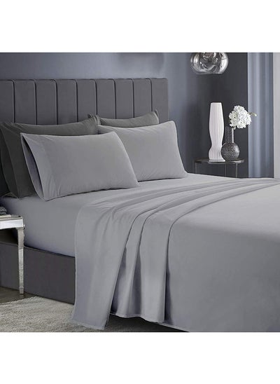 Buy Premium Grey Queen Sheets Set - 1800 TC Series 4 Piece Bed Sheets - Soft Brushed Microfiber Fabric - 16 Inches Deep Pockets Sheets Wrinkle Free & Fade Resistant by Infinitee Xclusives in UAE