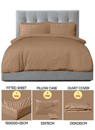 Buy 6 Pieces Queen Size Bed Sheet Set With Duvet Cover Bedding Set in UAE