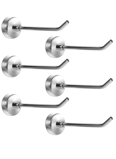 Buy Magnetic Hooks 6 Pack 3 Inch Long Magnetic Cruise Hook Carrying capacity 15 lb+ Heavy Duty Magnets Hook for Hanging Large Metal Magnetic Hooks for Cabins Grill Fridge Door in Saudi Arabia