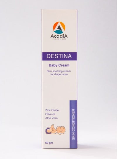 Buy Destina baby cream for diaper area to  protect nappy rash relieve irritated skin  - 60gm in Egypt