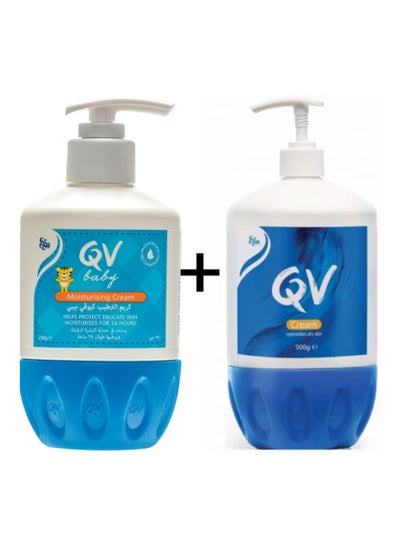 Buy QV Baby Moisturizing Compress Cream 250g with Ego QV Baby Moisturizing Cream for Dry Skin - 500g in Saudi Arabia