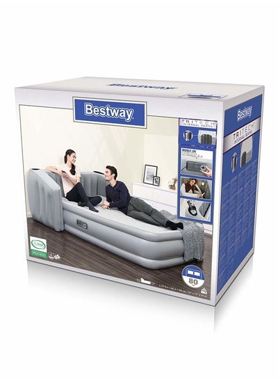 Buy BESTWAY Tritech Fullsleep Wingback Airbed Queen Headboard Built-in AC Pump 233cm x 196cm x 80cm  26-67620 in Saudi Arabia