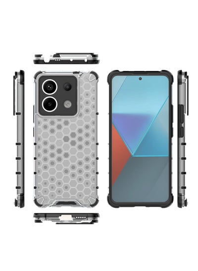 Buy Xiaomi Redmi Note 13 Pro 5G Original Honeycomb Case with Ultra Shock Protection - Clear Back with Black Edges in Egypt