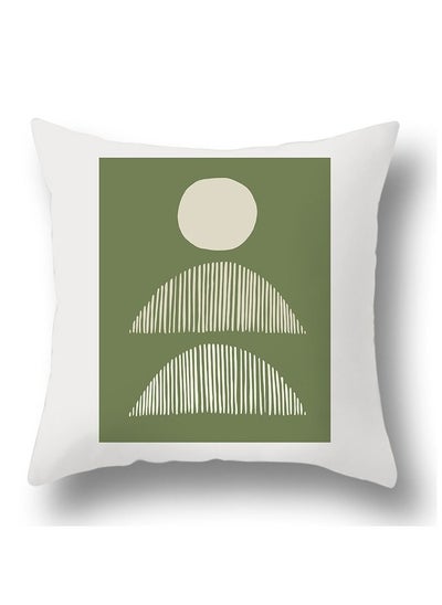 اشتري Green abstract geometric print pillowcase pillow cover 45*45cm في الامارات