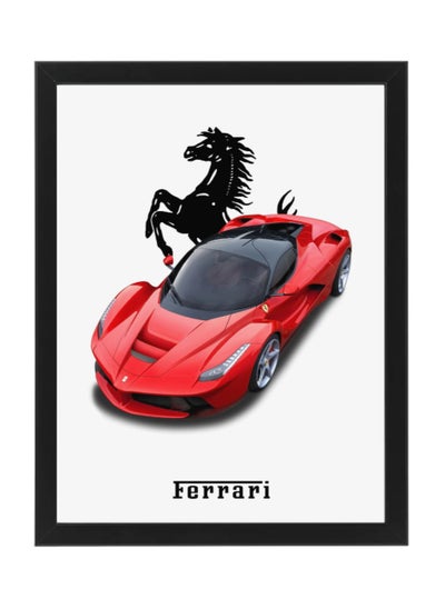 Buy Ferrari Hypebeast Luxury Car Poster with Frame 30x40cm Gift for boys in UAE