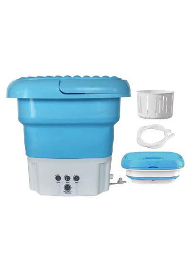 اشتري Portable Mini Washing Machine Foldable Washing Machine Washing Tub Washing Machine For Travel Apartment Dormitory في الامارات