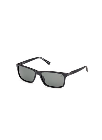 اشتري Men's Rectangular Shape  Sunglasses TB0001901R58 Lens Size: 58 Millimeter - Shiny Black في الامارات