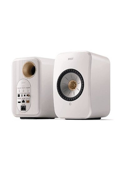 Buy KEF LSX II Wireless Bookshelf Active Speakers, PC, Gaming, HDMI, USB. Mineral White in UAE