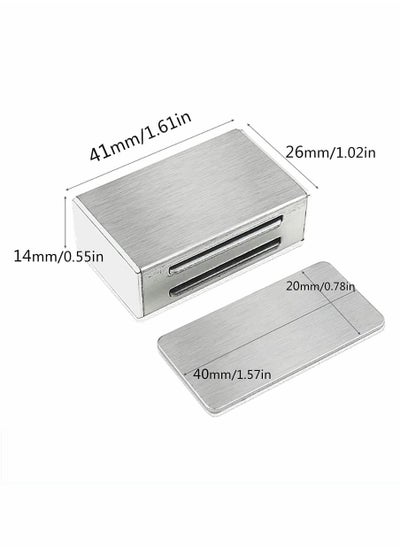 Buy Magnetic Door Catch, Strong Drawer Magnetic Latches Kitchen Cabinet Magnets, Cabinet Door Magnet Latch Stainless Steel Kitchen Magnetic Latch for Cupboard, Drawer (4 Pack) in Saudi Arabia