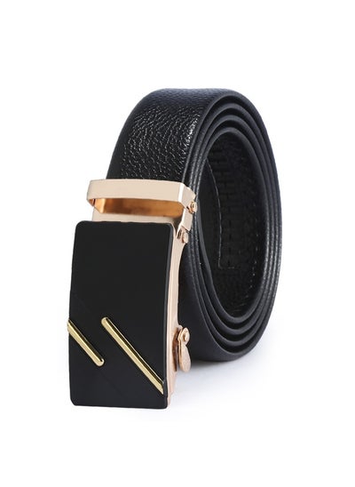 اشتري 130CM Creative Casual Versatile Wear Resistant Leather Automatic Buckle Belt في الامارات