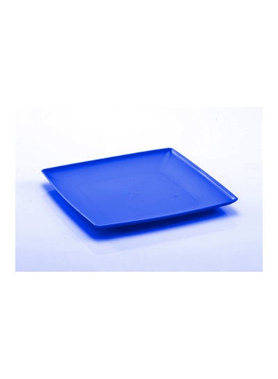 Buy طبق مسطح مربع بلاستيك يستخدم فى المكرويف  من مدستار ١٩ سم ازرق FBDPBT09008 in Egypt