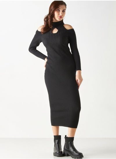 Buy Cold Shoulder Bodycon Dress in Saudi Arabia