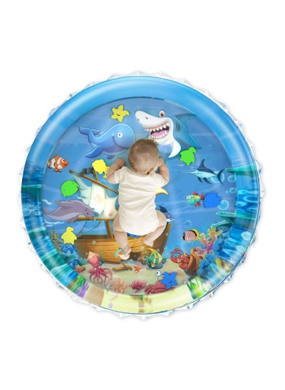 اشتري Inflatable Tummy Time Mat Play, Premium Baby Water Play Mat, Indoor & Outdoor Sea Playmats For Kids, Stimulation Growth Activity, Sensory Development Gift For Girl Boy في الامارات