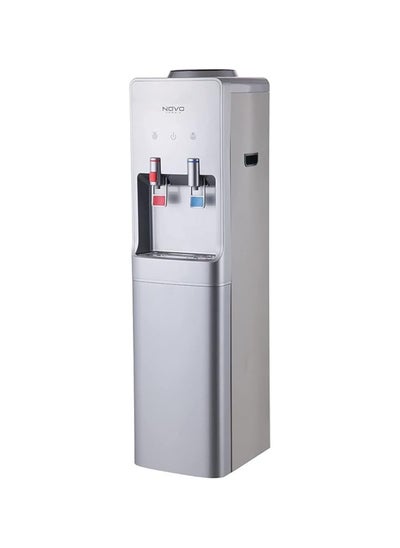 Buy Novo water dispenser 2 taps hot and cold with cabinet NSH25CSS1S2 silverN in Egypt