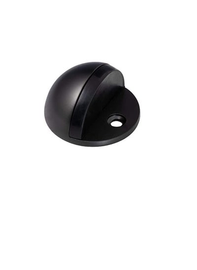 Buy Robustline Matt Black Door Stopper | Half Moon Oval Floor Door Stop-Solid Stainless Steel Door Stopper and Rubber Bumper (1 Pcs) in UAE