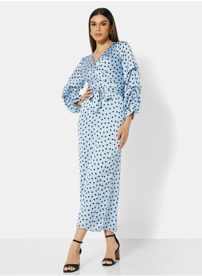 Buy Polka Dot Satin Dress in Saudi Arabia