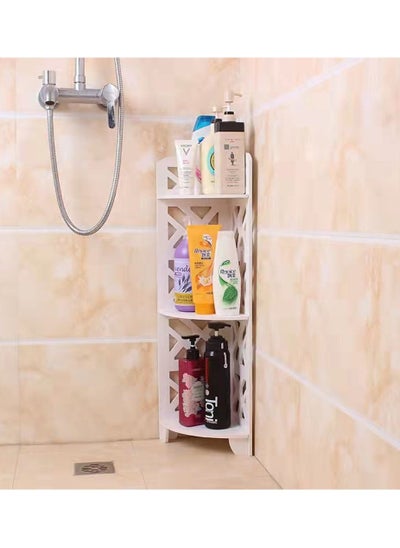 اشتري Bathroom Storage Corner Shelf Cabinet Towel Holder Hallway Bedroom and  Kitchen Side Stand في الامارات