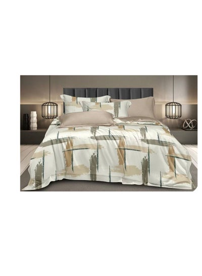 Buy 4pcs Soft & Breathable Cotton Single Comforter for All Seasons Duvet inserted bedding set in UAE