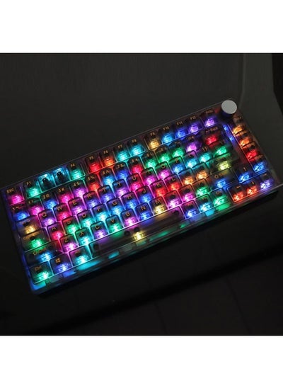 اشتري 130 Keys MDA Height Mechanical Keyboard Transparent Keycap(Black Transparent) في السعودية