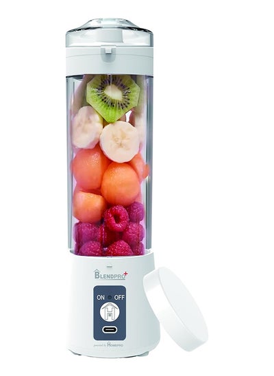 Buy Home Pro BlendPro Plus Portable Blender with Six Leaf Blade High Power 400ml White in UAE