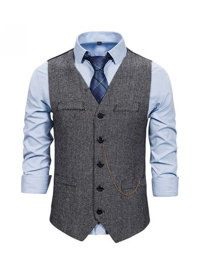 اشتري New Fashionable Herringbone Patterned Suit Vest في السعودية