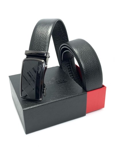 Buy Classic Milano Genuine Leather Belt Autolock ALTHQ-3705-7 (Black) by Milano Leather in UAE