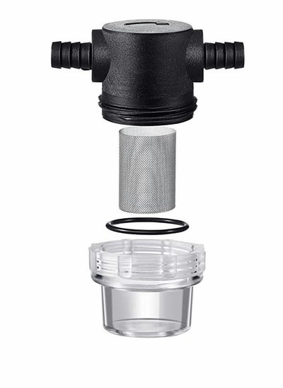 Buy 1/2 Inches Water Pump Strainer, Compatible with 3/8 Inches Hose Barb In-Line Strainer Twist-On Pipe Sprayer Filter, for Water Pump 12V DC 80 PSI RV Camper Marine Boat Lawn (1) in Saudi Arabia