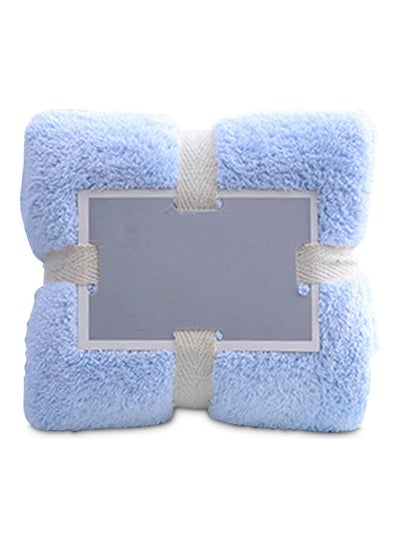 Buy Multipurpose Soft Fluffy Towel Blue 22 x 6 22cm in Saudi Arabia