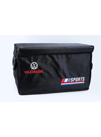 اشتري Fabric Car Trunk Organizer Storage Box Foldable, With Small Pockets With Volkswagen Logo - Multi Color في مصر