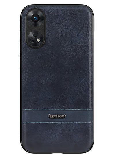 Buy Rich Boss Leather Back Cover For Oppo Reno 8T 4G (Blue) in Egypt