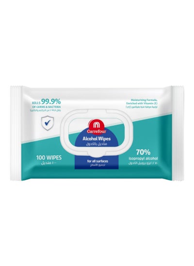 Buy Alcohol 100 Wipes White in UAE