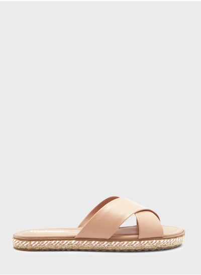 اشتري Reina Cross Strap Flat Sandals في الامارات