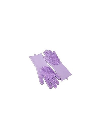 Buy Magic Silicone Dish Washing Gloves Multicolor One Size in Egypt