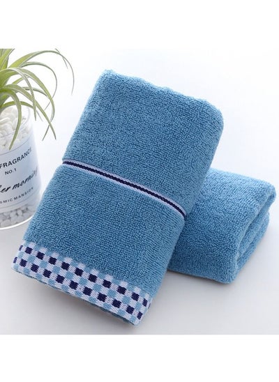 Buy M MIAOYAN One piece of blue cotton thickened absorbent towel in Saudi Arabia