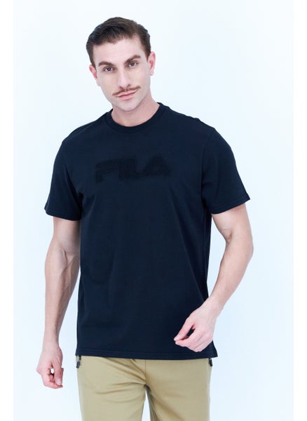 Buy Men Sportswear Fit Short Sleeve Buek Outdoor T-Shirt, Black in UAE