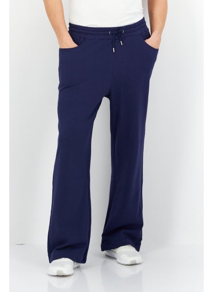 اشتري Men Regular Fit Solid Pant, Blue في السعودية