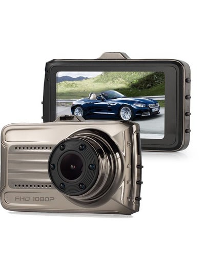 اشتري عدسة مزدوجة مسجل فيديو السيارة السيارات داش كام كاميرا السيارة الأمامية + الخلفية تسجيل كاميرا السيارة في السعودية