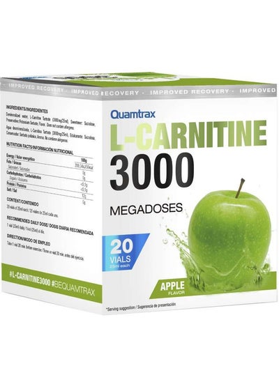 Buy L-Carnitine 3000 Shot Apple Flavor 20 Vials 25ml in UAE