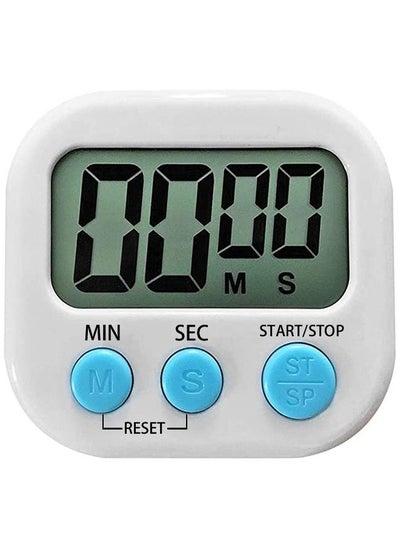 Buy LCD Digital Kitchen Countdown Magnetic Timer White in Saudi Arabia