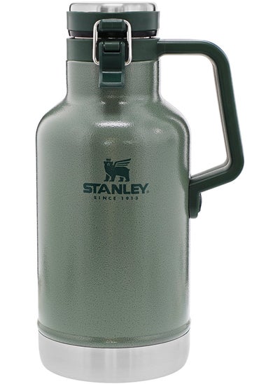 Buy Classic Easy-Pour Growler 1.9L / 64oz Hammertone Green – Insulated Growler | Keeps Beer Cold & Carbonated | Stainless Steel | Leakproof | Easy to Carry | Dishwasher Safe | Lifetime Warranty in UAE