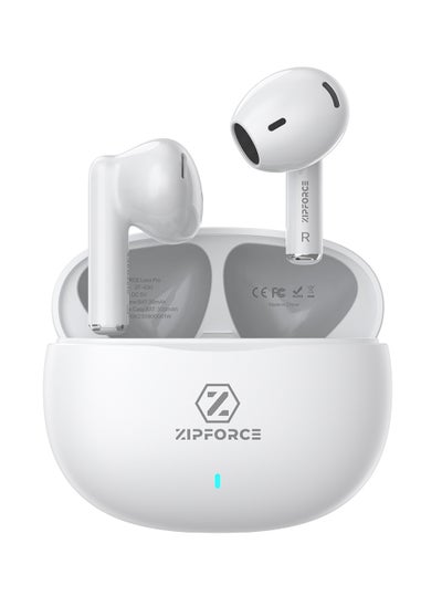 Buy ZIPFORCE True Wireless Earbuds, In-Ear Bluetooth 5.3 Headphones 4-Mics ENC Clear Call, Bluetooth Earbuds Touch Control 30 Playtime, IPX6 Waterproof TWS, Light-Weight Earphones in UAE