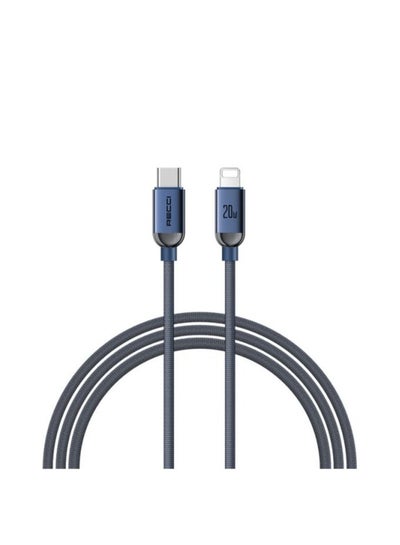 Buy RECCI RS09CL PD Braided Fast Charging Cable 20W 1.2M - Blue in Egypt