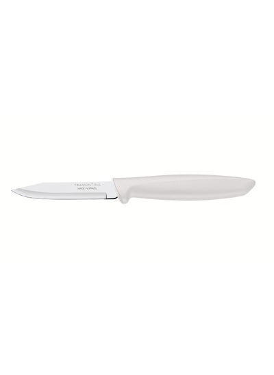 اشتري Plenus 3 Inches Vegetable and Fruit Knife with Stainless Steel Blade and White Polypropylene Handle في الامارات